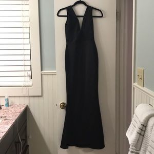 NWT Black Misguided Formal Maxi Dress fitted 4